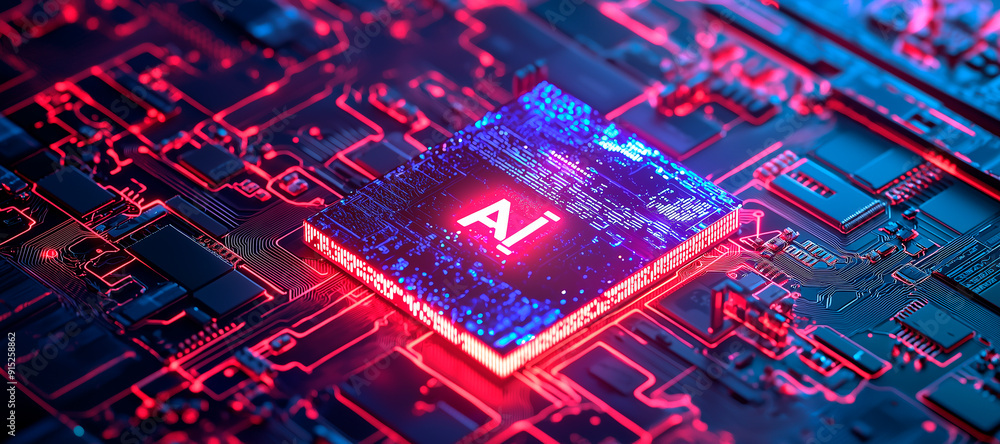 Poster chip with holographic text 