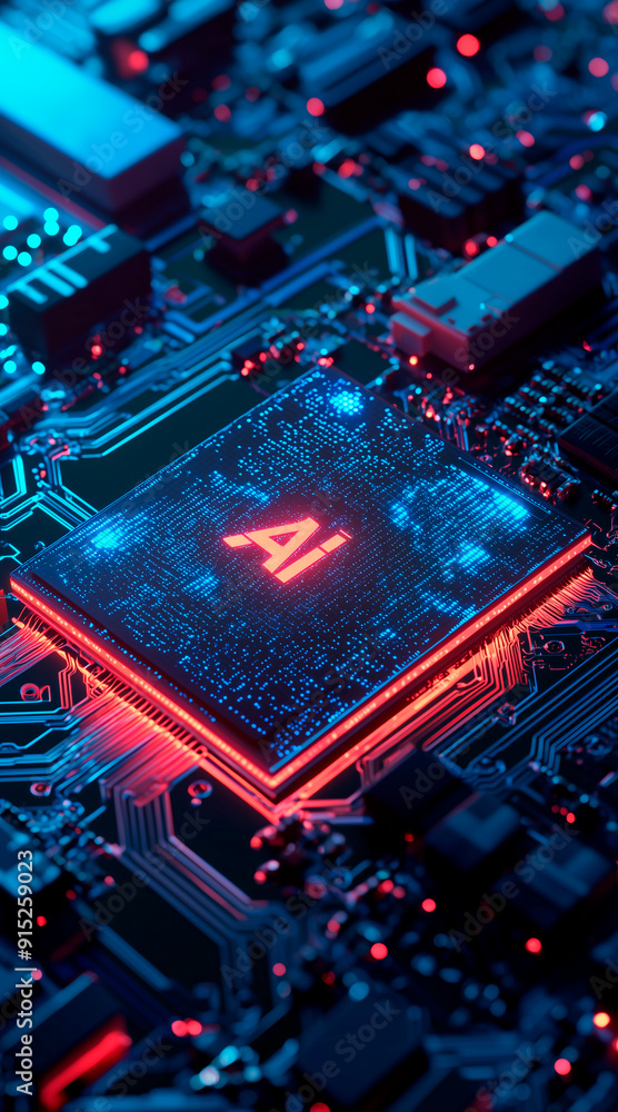 Poster chip with holographic text 