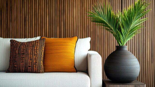 African safari lodge interior with regional artifacts, earthy tones, and modern comforts, showcasing the culture s connection to nature, unique interior design