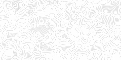 Vector black wave curve Topography grid map. white wave line geography landscape Topo contour map on white background. Geographic mountain relief diagram line pattern.