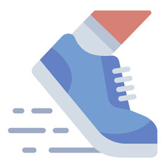 Running shoes icon for fitness and exercise activities