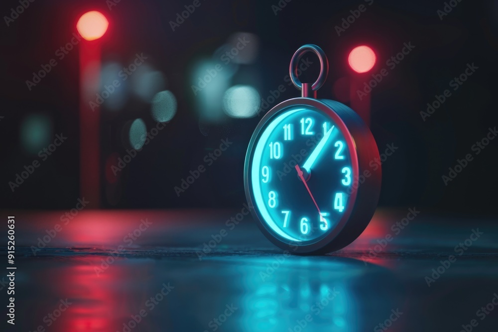 Aufkleber a close-up view of a clock sitting on a table, perfect for use in designs related to time, schedules