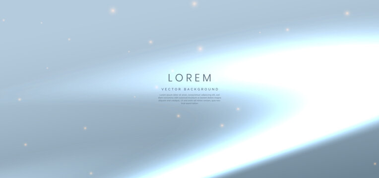 Modern abstract background white glowing neon on grey background.