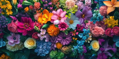 Fresh bouquet in glass vase