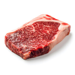 Fototapeta premium Wagyu Raw Meat isolated on white
