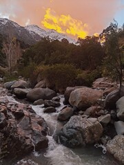 Obraz premium sunset in the mountains