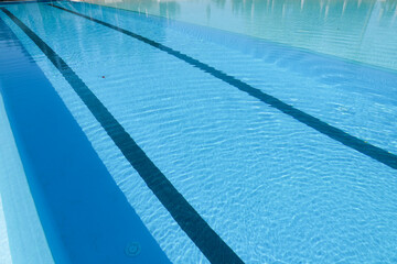 Obraz premium swimming pool with blue water, close up of swimming pool. 