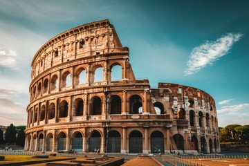 Obraz premium Italy landmark travel amphitheater.