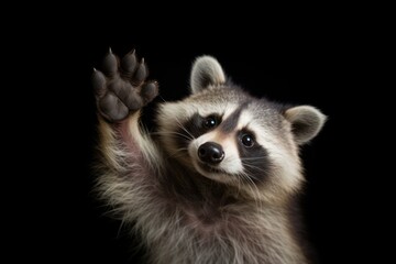 Obraz premium Raccoon wildlife animal mammal.