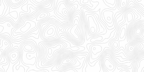 Topography wave line vector grid map. white wave line geography landscape Topo contour map on white background. Geographic mountain relief diagram line wave carve pattern.