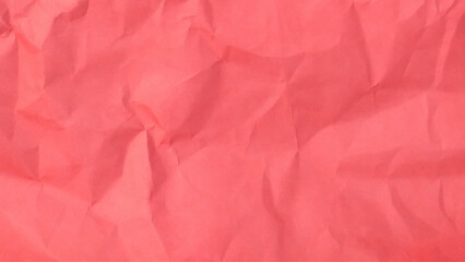 Old crumple paper vintage texture surface for background vector. Red color crumpled paper for background.