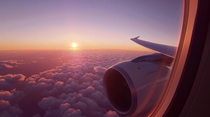 Envision watching the sunrise from an airplane window, the horizon slowly brightening and the world below awakening.