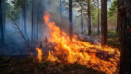 fire in the forest