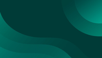 Abstract green background with waves. Vector illustration