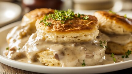 Buttery Biscuits with Creamy Sausage Gravy