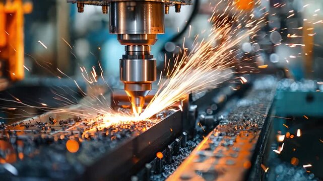 A worker operating a CNC milling machine, demonstrating precision and technology in metalworking
