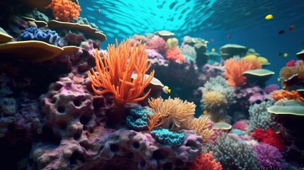 Vibrant Underwater Coral Reef