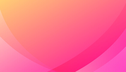 Abstract colored pink and yellow waves banner background. Vector illustration