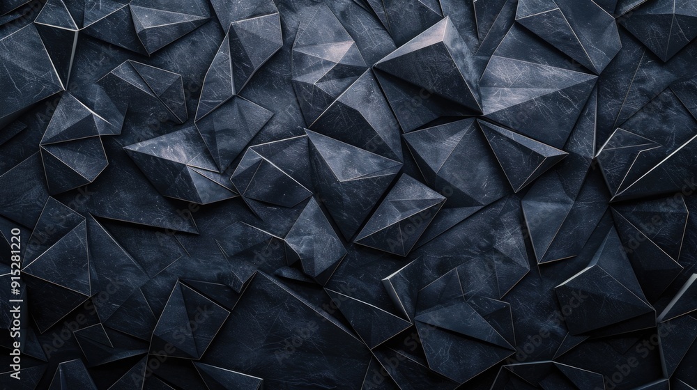 Aufkleber Image features a large number of triangles arranged on a black background