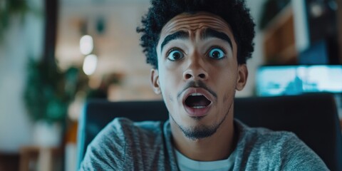 A person showing surprise or shock