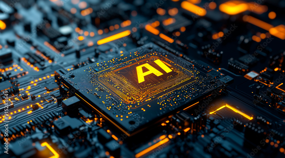 Poster chip with holographic text 