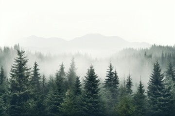 Fototapeta premium Mist fog fir backgrounds.