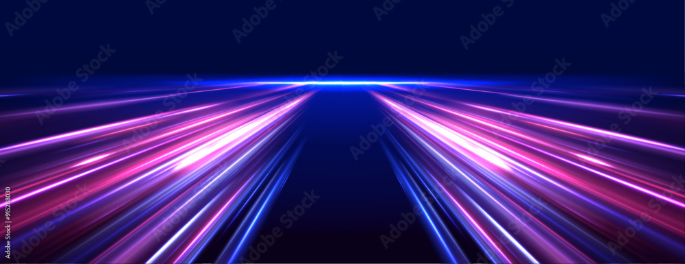Poster ponomatic neon vector illustration in sporty style of futuristic technologies. bright glowing line o