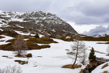 Fonte des neiges au col du Simplon