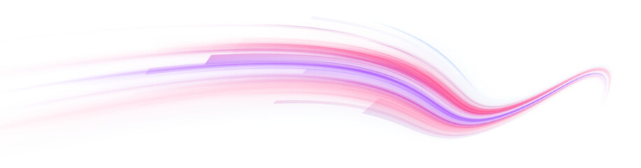 Vector PNG white abstract background with ultraviolet neon glow, blurred light lines, waves. Illustration of accelerating fast database data transfer.