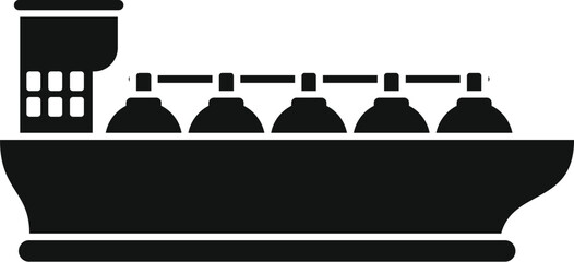 Large gas carrier ship is transporting natural gas across the ocean © anatolir