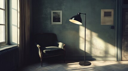 Interior Design with a Vintage Chair and a Floor Lamp