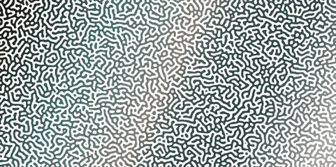Turing reaction diffusion monochrome seamless pattern with chaotic motion. Linear design with biological shapes. Organic lines in Memphis. abstract truing organic wallpaper background.