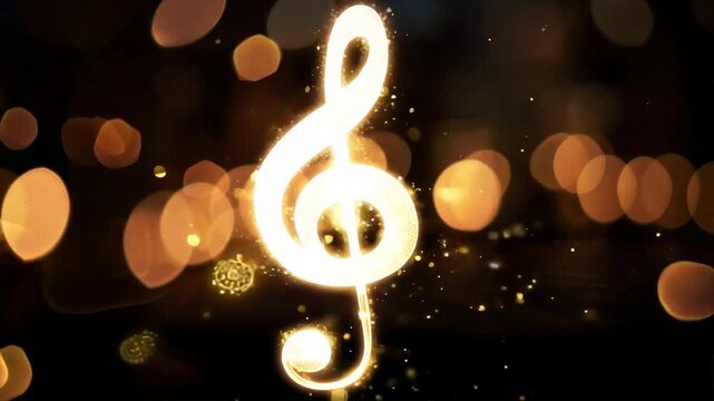 Black background with music notes