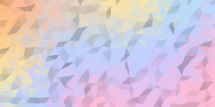 Abstract light multicolor triangle Background Design. abstract Low Polygon gradient Generative Art background illustration. Colorful Polygonal Mosaic Background Perfect For Wallpaper Template design.