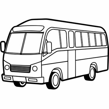 recommend clip art: bus vector line art