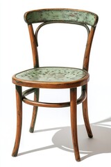 silla de madera con curvas de diseño