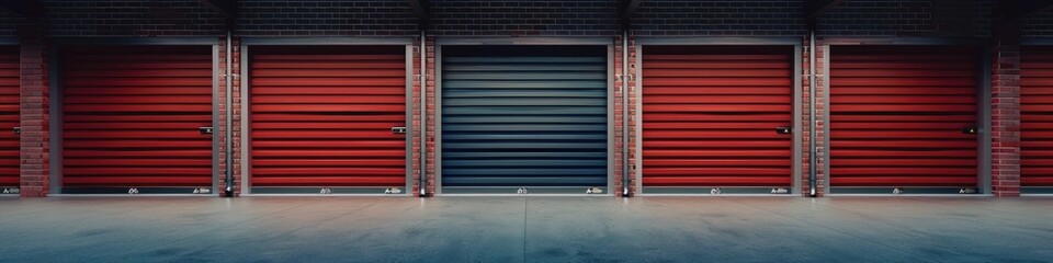 Rentable self storage unit for athletic gear outdoor equipment books and seasonal clothing storage