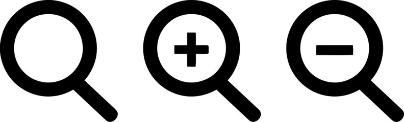 Vector illustration of a magnifier on a white background.