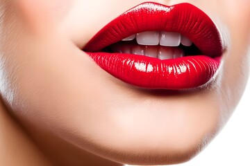 Obraz premium close up lips of woman