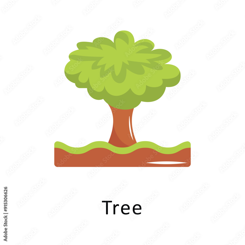 Poster tree vector flat icon design illustration symbol on white background eps 10 file