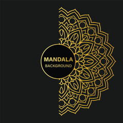 Golden Mandala pattern design