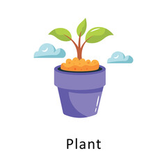 Plant Vector Flat Icon Design illustration Symbol on White background EPS 10 File 