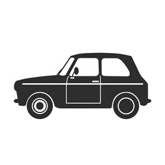 Fototapeta premium A simple icon depicting the silhouette of a car in a vector illustration style on a white background with a black and white color scheme in the minimalist style , Generative AI