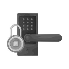 Illustration of smart door lock 