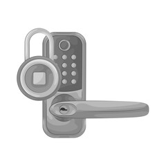 Illustration of smart door lock 