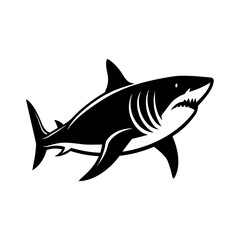 Fototapeta premium silhouette of a shark vector