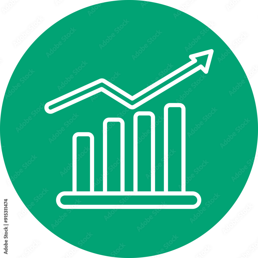 Sticker Performance Metrics line circle icon