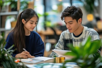 Teenager Seeking Financial Advice from Investor for Smart Money Management Education