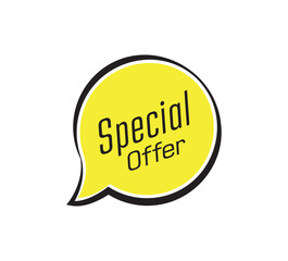 special offer text information sign	