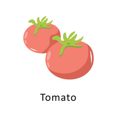 Tomato Vector Flat Icon Design illustration Symbol on White background EPS 10 File